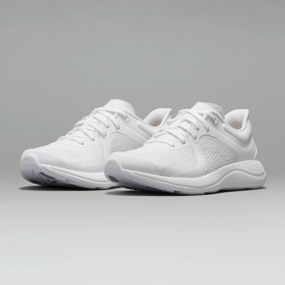Women's Lululemon Chargefeel Low Workout Shoe Size 6 in White/White/Silver Drop - Picture 1 of 11